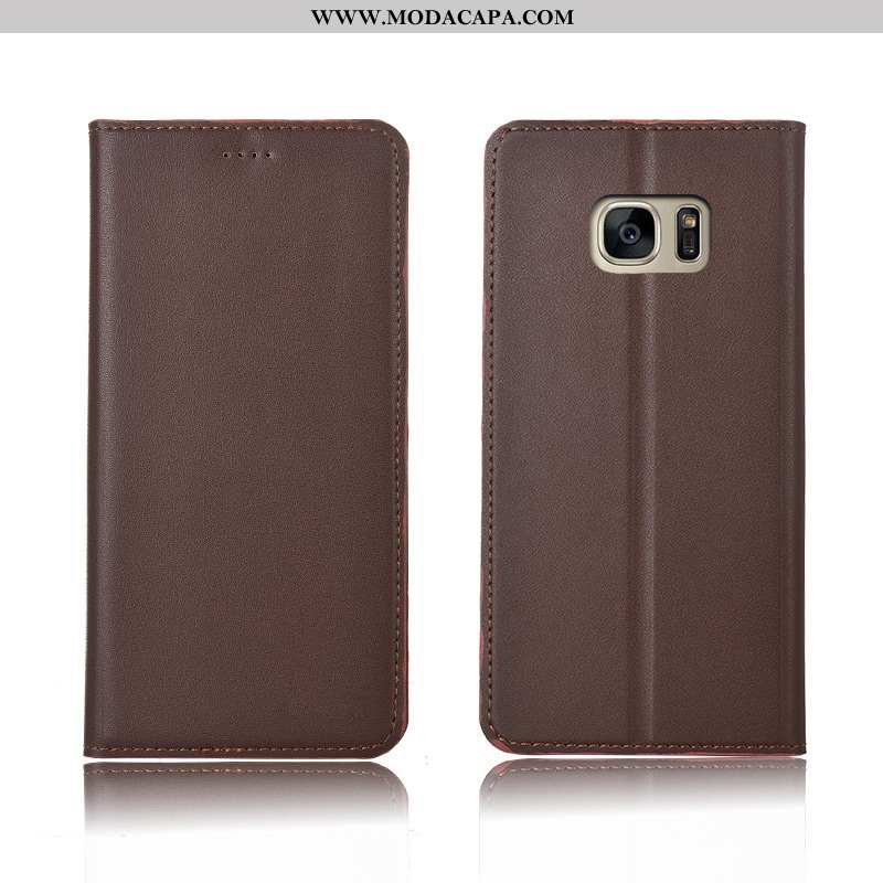 Capa Samsung Galaxy S7 Edge Soft Antiqueda Silicone Completa Couro Cover Protetoras Venda