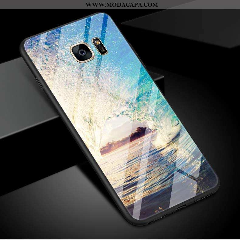 Capas Samsung Galaxy S7 Edge Minimalista Grande Verde Dágua Surf Estilo Promoção