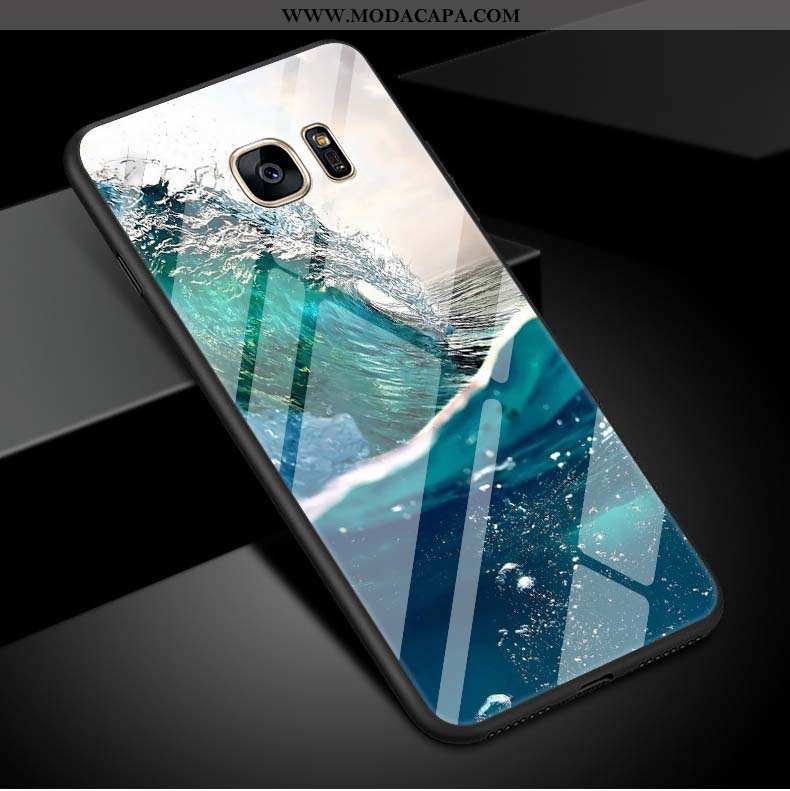 Capas Samsung Galaxy S7 Edge Minimalista Grande Verde Dágua Surf Estilo Promoção