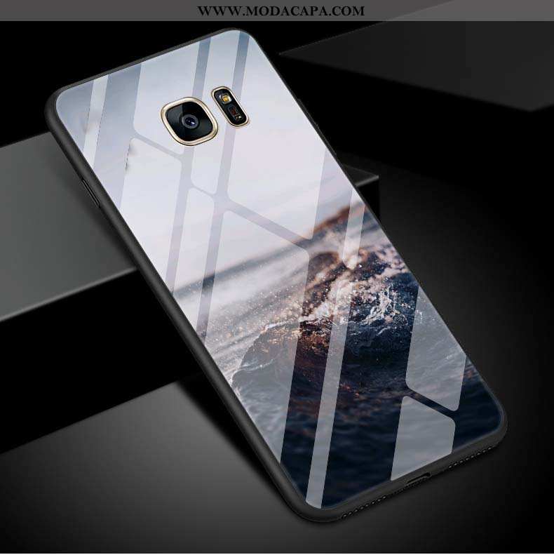 Capas Samsung Galaxy S7 Edge Minimalista Grande Verde Dágua Surf Estilo Promoção