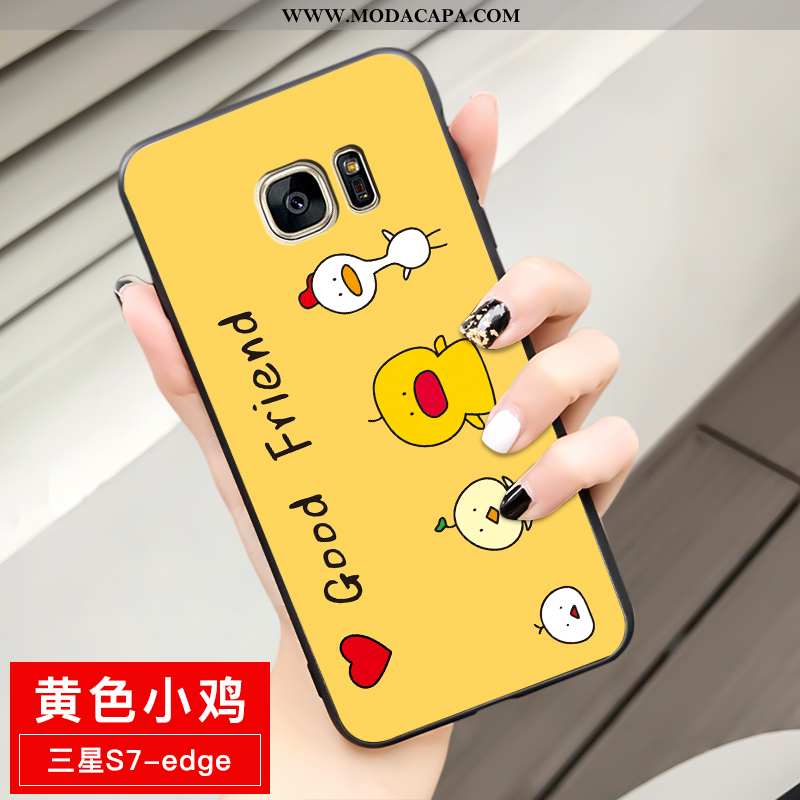 Capas Samsung Galaxy S7 Edge Soft Vermelho Completa Antiqueda Cola Amarelo Venda