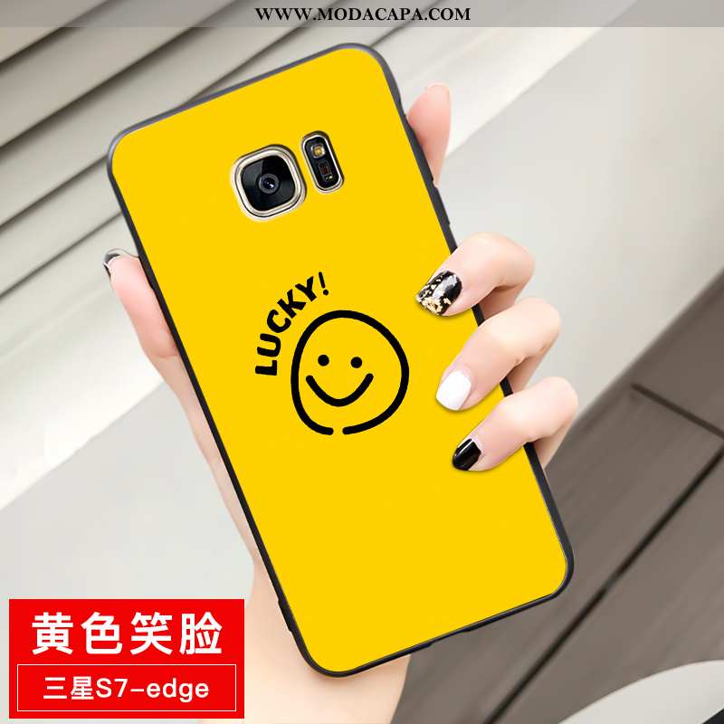 Capas Samsung Galaxy S7 Edge Soft Vermelho Completa Antiqueda Cola Amarelo Venda
