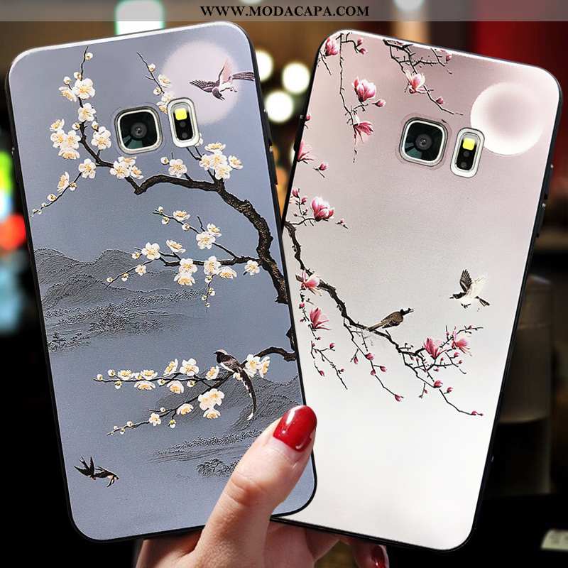 Capas Samsung Galaxy S7 Soft Tendencia Cinza Frente Silicone Telemóvel Cases Baratas