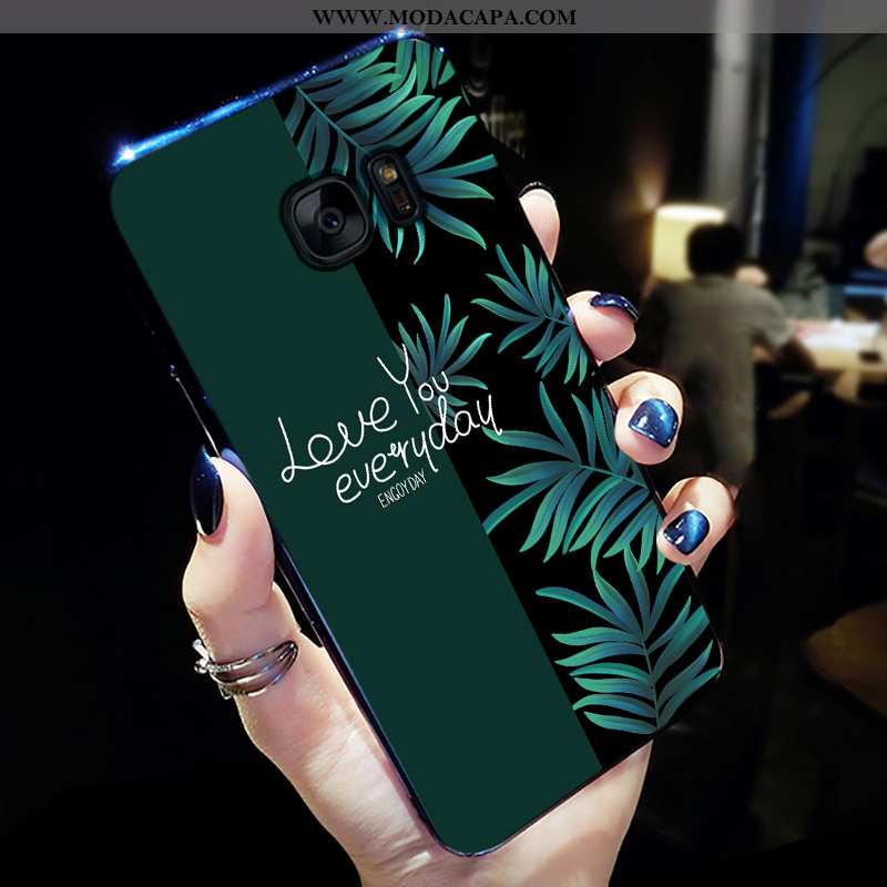 Capas Samsung Galaxy S7 Protetoras Criativas Personalizada Cases Verde Pintado Tendencia Baratos