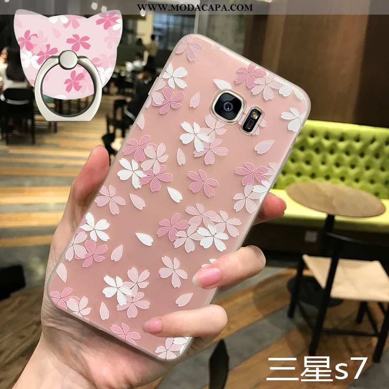 Capas Samsung Galaxy S7 Fosco Novas Tendencia Silicone Original Telemóvel Criativas Baratos