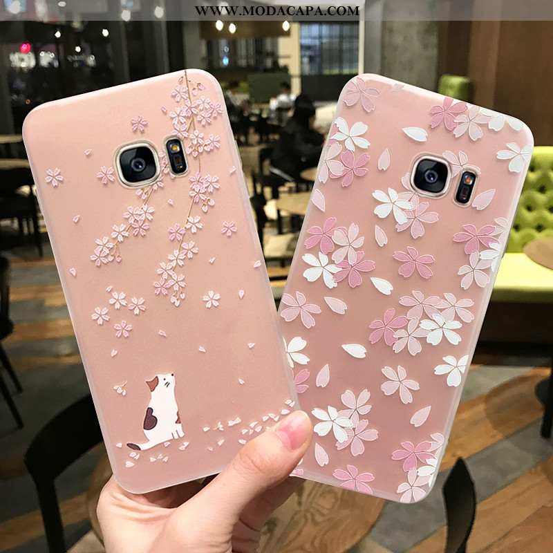 Capas Samsung Galaxy S7 Fosco Novas Tendencia Silicone Original Telemóvel Criativas Baratos