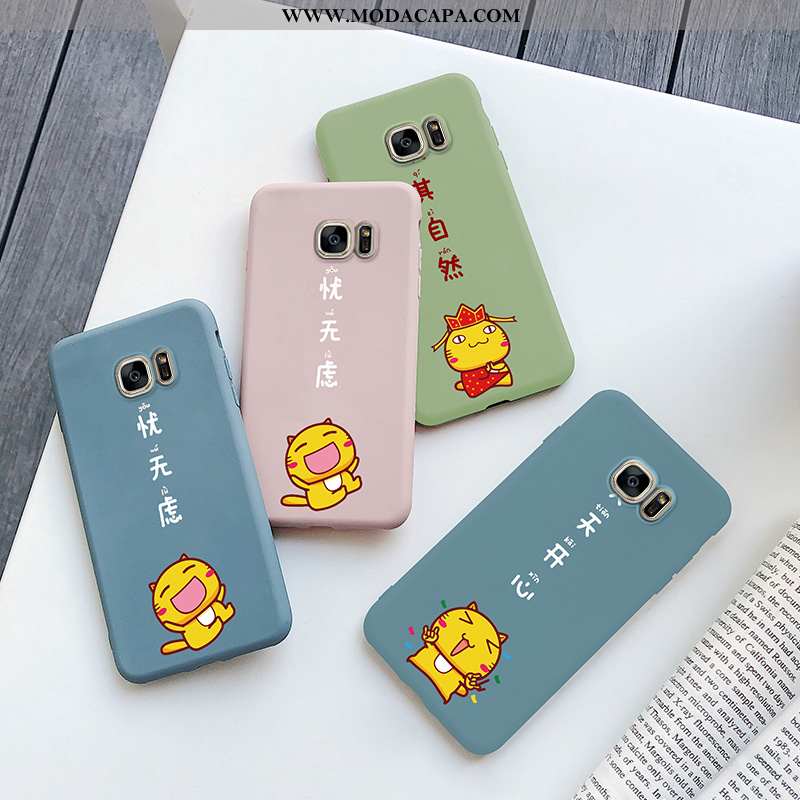 Capas Samsung Galaxy S7 Protetoras Desenho Animado Slim Silicone Cases Gato Promoção