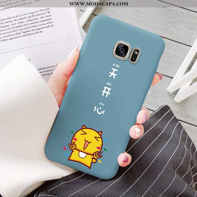Capas Samsung Galaxy S7 Protetoras Desenho Animado Slim Silicone Cases Gato Promoção