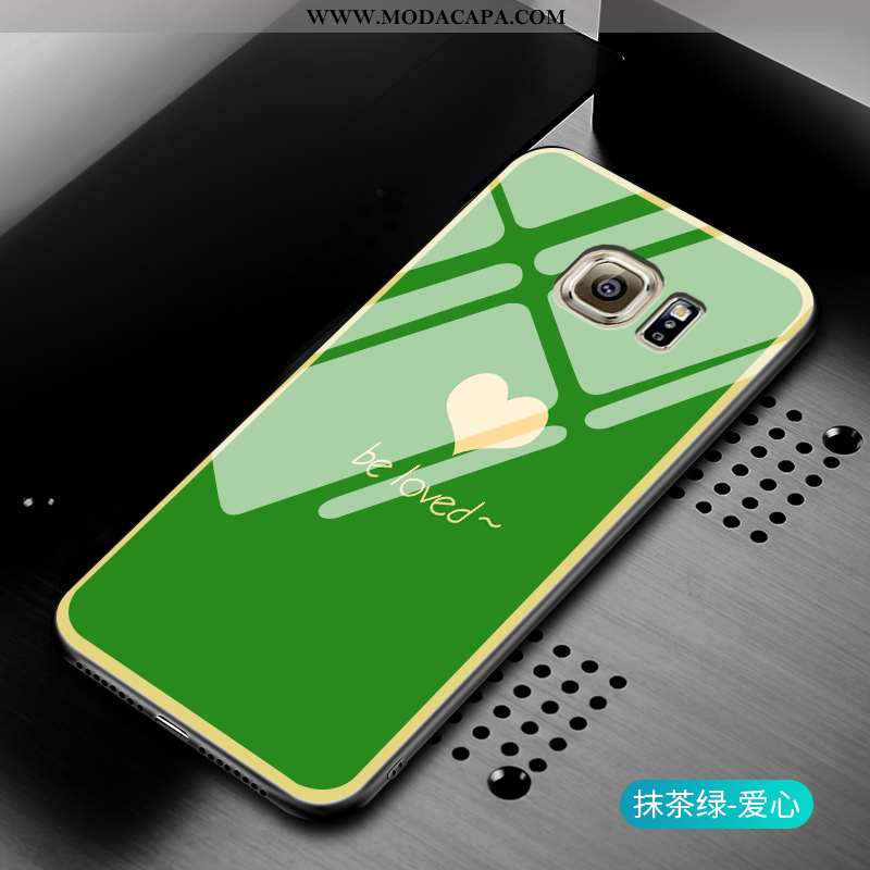 Capas Samsung Galaxy S7 Moda Simples Coração Telemóvel Completa Verde Baratas