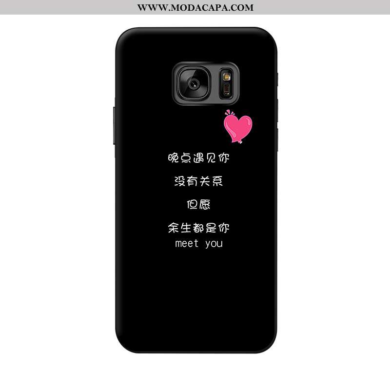 Capa Samsung Galaxy S7 Criativas Soft Telemóvel Capas Cor De Vinho Personalizada Desenho Animado Com