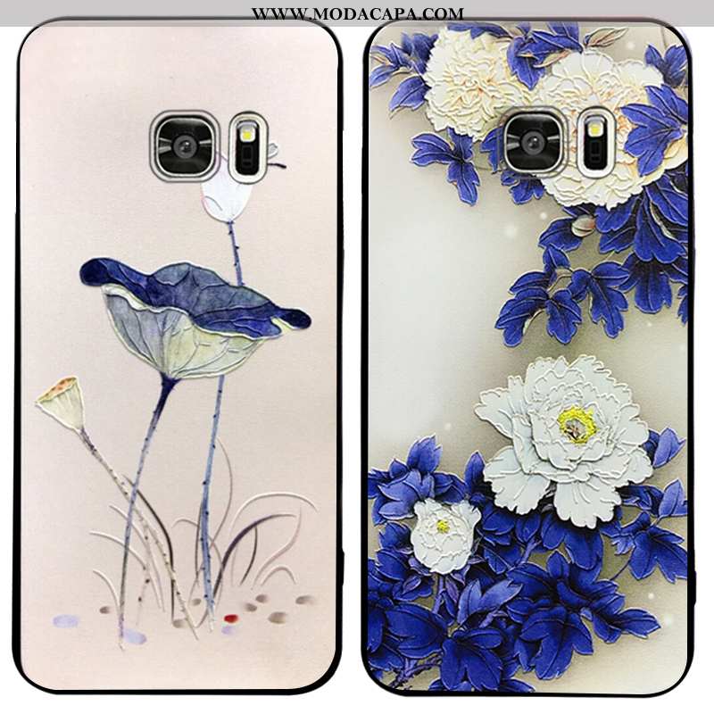 Capa Samsung Galaxy S7 Protetoras Telemóvel Azul Tendencia Completa Capas Midi Venda