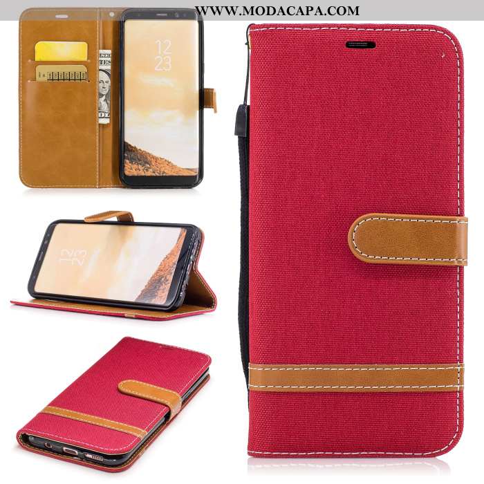 Capa Samsung Galaxy S8 Protetoras Cover Antiqueda Couro Telemóvel Capas Cases Barato