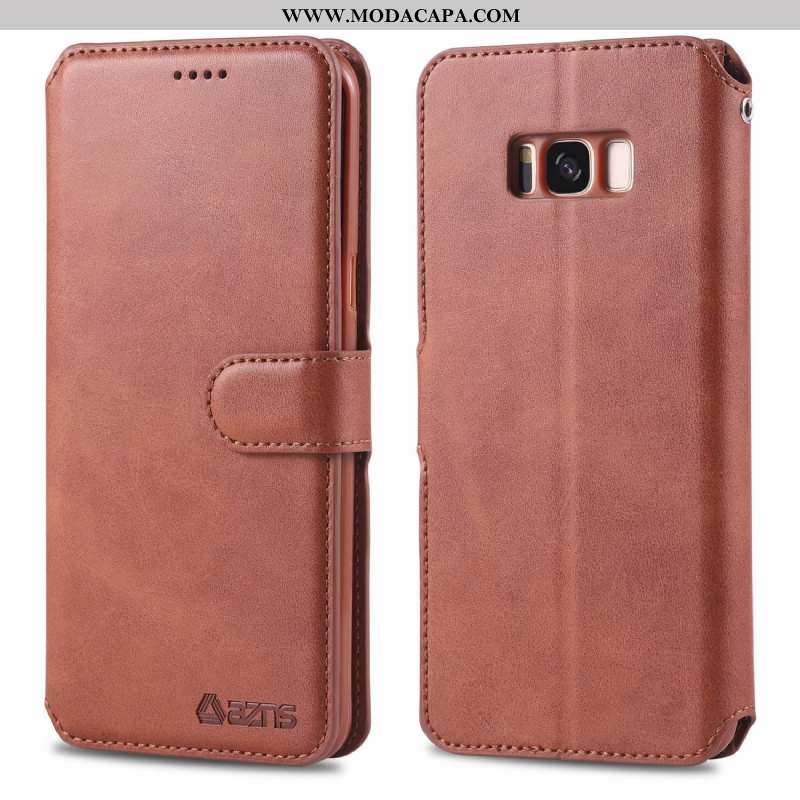 Capas Samsung Galaxy S8 Protetoras Antiqueda Cover Telemóvel Cases Couro Legitimo Baratas