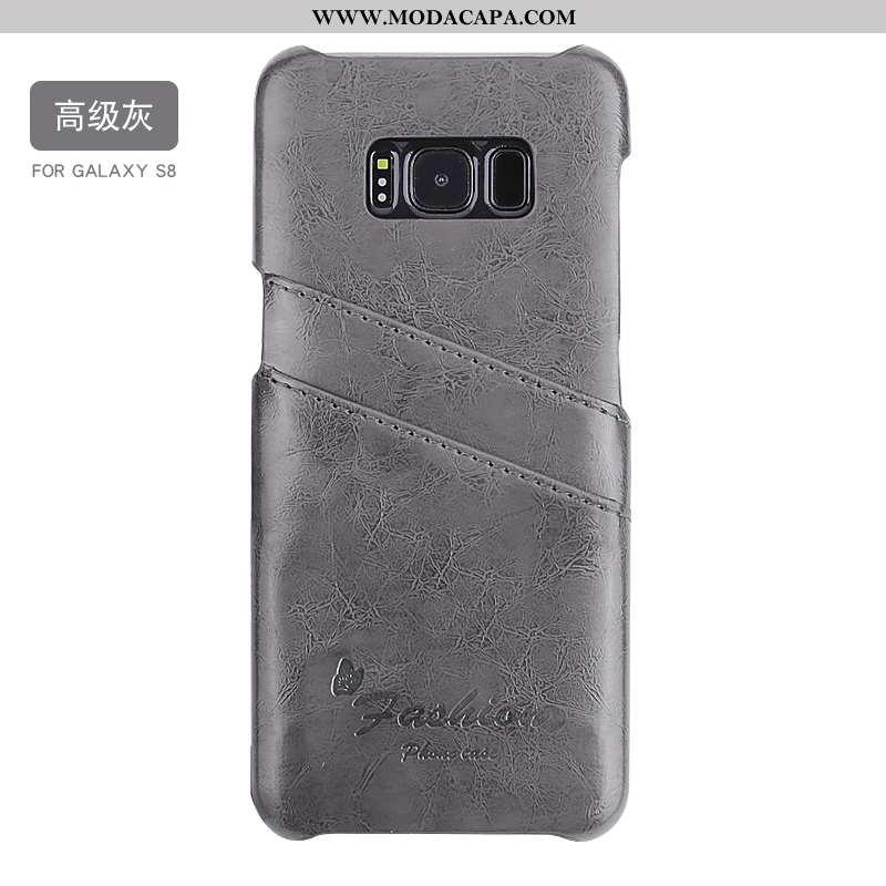 Capas Samsung Galaxy S8 Slim Couro De Grau Cases Tendencia Super Telemóvel Baratas