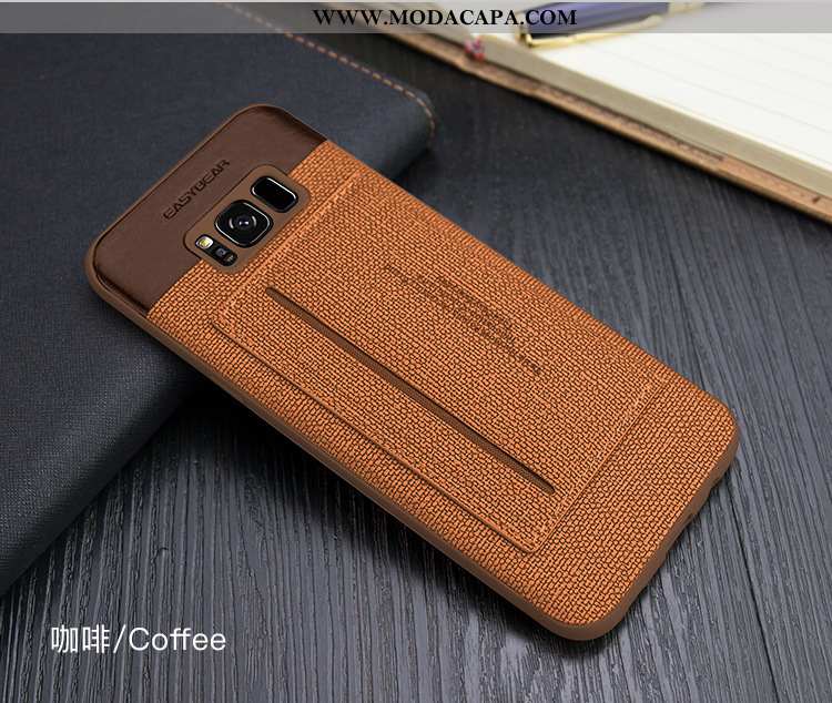 Capa Samsung Galaxy S8 Couro Completa Telemóvel Antiqueda Capas Cases Amarelo Baratas