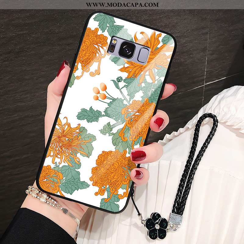 Capa Samsung Galaxy S8 Protetoras Capas Vidro Cases Pu Florais Resistente Comprar