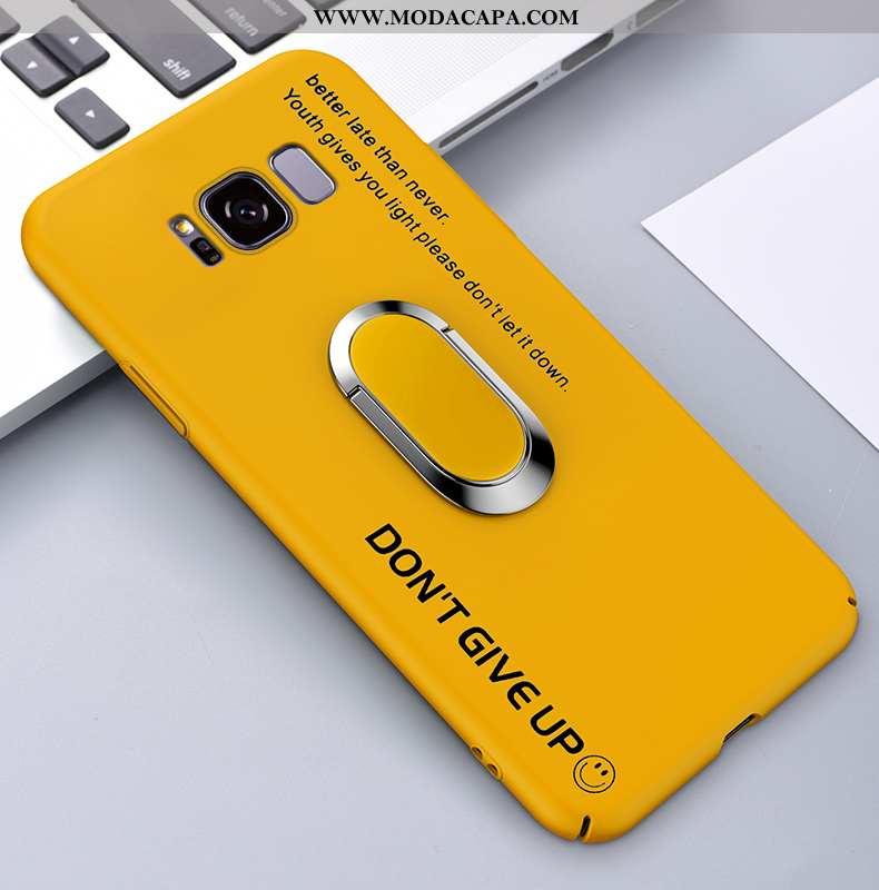 Capas Samsung Galaxy S8 Tendencia Criativas Amarelo Suporte Completa Personalizado Antiqueda Baratas