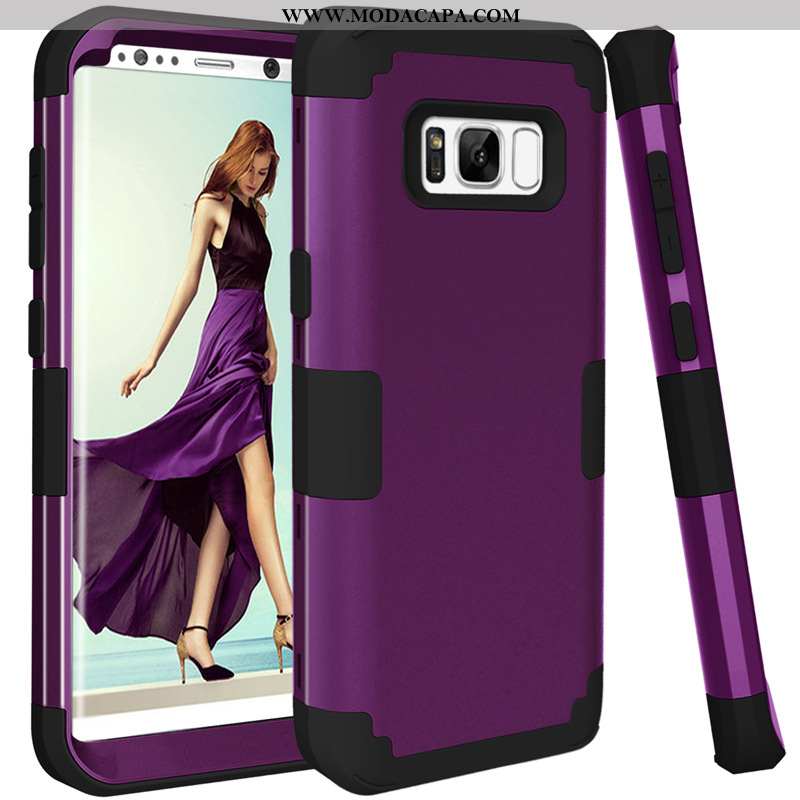 Capas Samsung Galaxy S8 Protetoras Roxa Cases Telemóvel Antiqueda Anti Choque Barato