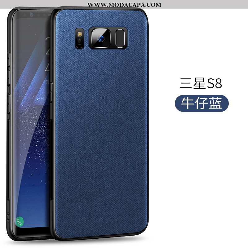 Capa Samsung Galaxy S8 Silicone Protetoras Telemóvel Antiqueda Personalizada Criativas Preto Barato