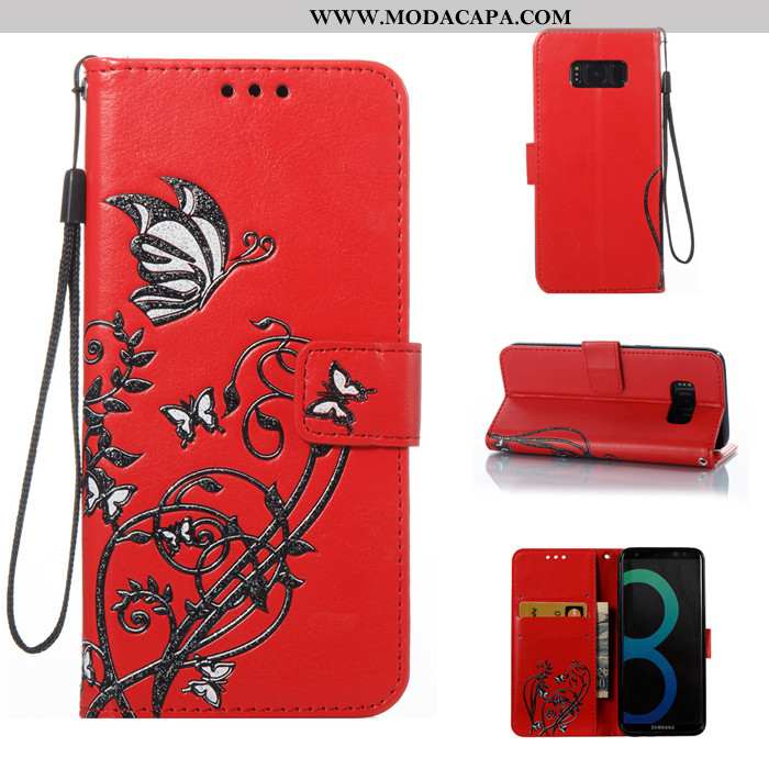 Capa Samsung Galaxy S8 Silicone Antiqueda Protetoras Cover Completa Cases Vermelho Baratas