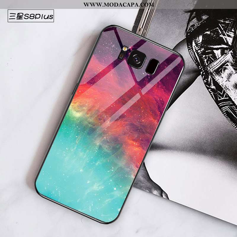 Capa Samsung Galaxy S8+ Vidro Frente Criativas Completa Tendencia Resistente Personalizada Baratos