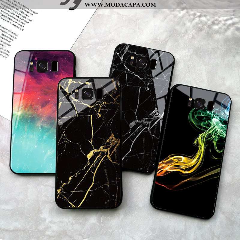 Capa Samsung Galaxy S8+ Vidro Frente Criativas Completa Tendencia Resistente Personalizada Baratos