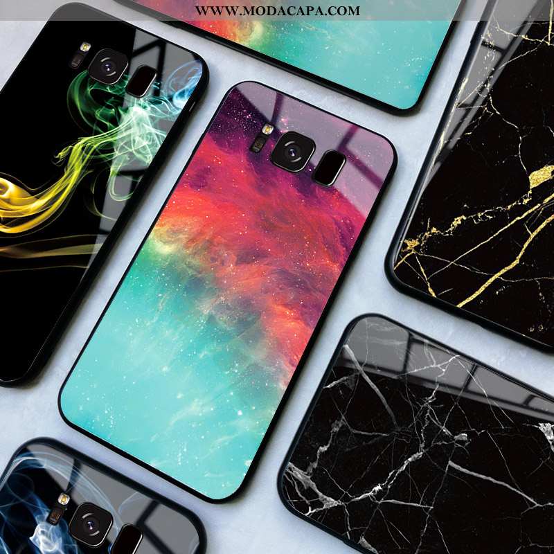 Capa Samsung Galaxy S8+ Vidro Frente Criativas Completa Tendencia Resistente Personalizada Baratos