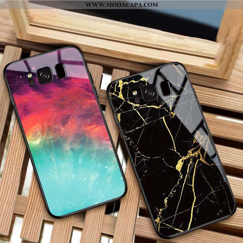 Capa Samsung Galaxy S8+ Vidro Frente Criativas Completa Tendencia Resistente Personalizada Baratos