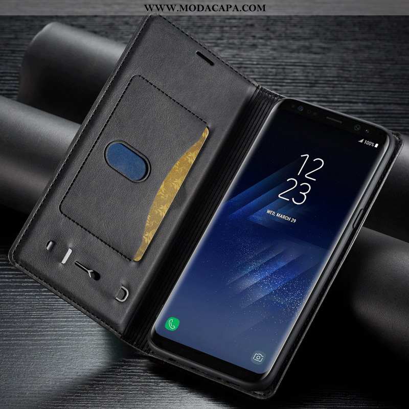 Capas Samsung Galaxy S8+ Couro Legitimo Cases De Grau Completa Pu Cover Online