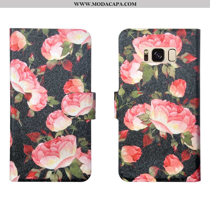 Capa Samsung Galaxy S8+ Criativas Vermelho Malha Frente Floral Tampa Telemóvel Venda