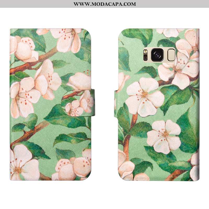 Capa Samsung Galaxy S8+ Criativas Vermelho Malha Frente Floral Tampa Telemóvel Venda