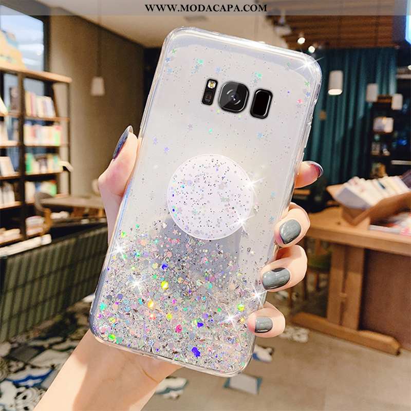 Capa Samsung Galaxy S8+ Criativas Tendencia Coração Protetoras Antiqueda Cola Verde Online