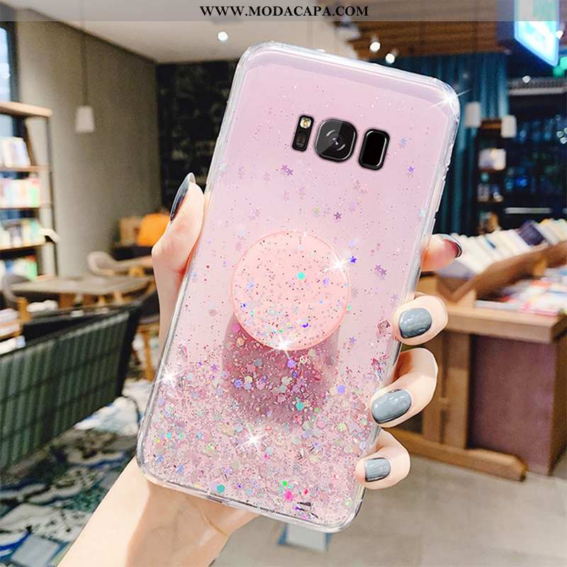 Capa Samsung Galaxy S8+ Criativas Tendencia Coração Protetoras Antiqueda Cola Verde Online