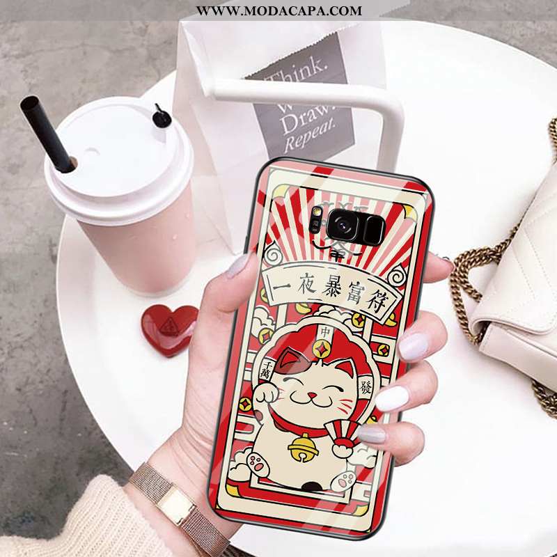 Capas Samsung Galaxy S8+ Desenho Animado Completa Cordao Personalizada Roxa Criativas Venda