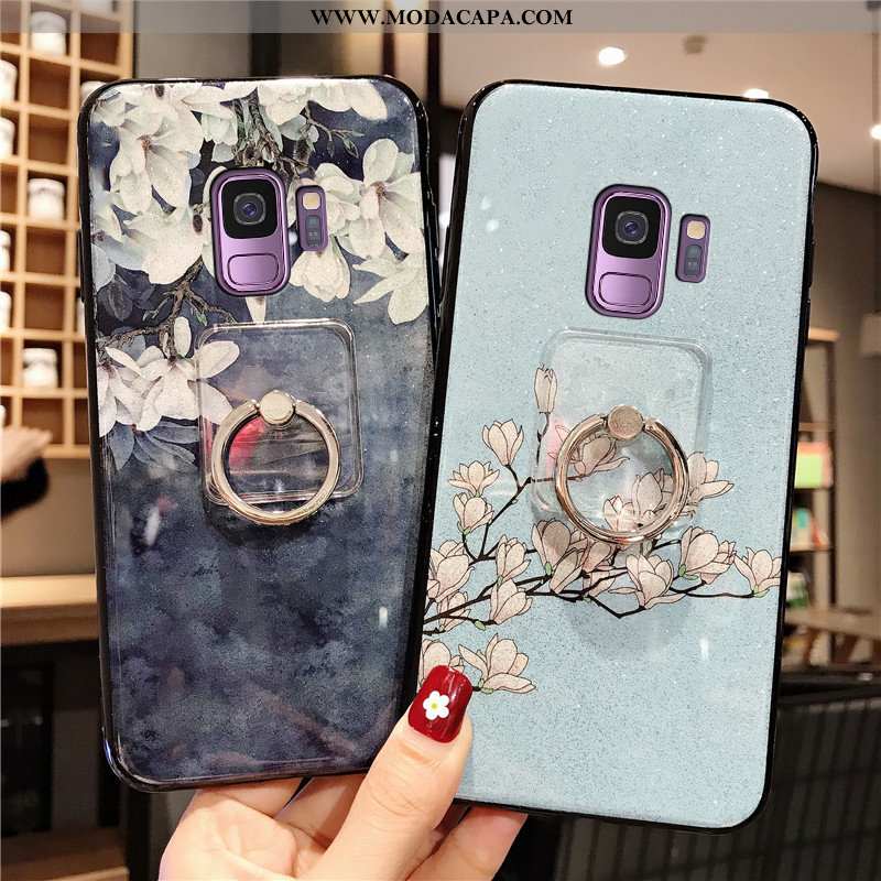 Capa Samsung Galaxy S9 Silicone Midi Antiqueda Completa Cola Telemóvel Azul Online