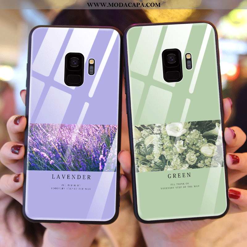 Capas Samsung Galaxy S9 Protetoras Minimalista Verde Nova Malha Criativas Promoção