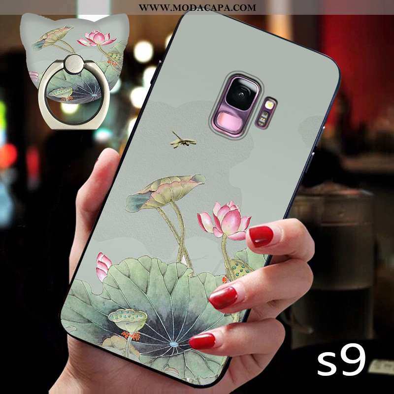 Capas Samsung Galaxy S9 Slim Completa Personalizada Silicone Soft Telemóvel Floral Promoção