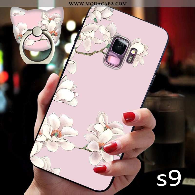 Capas Samsung Galaxy S9 Slim Completa Personalizada Silicone Soft Telemóvel Floral Promoção