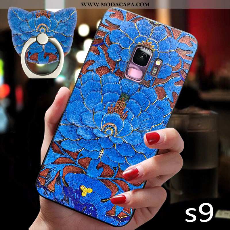 Capas Samsung Galaxy S9 Protetoras Azul De Grau Antiqueda Super Cases Fosco Baratos