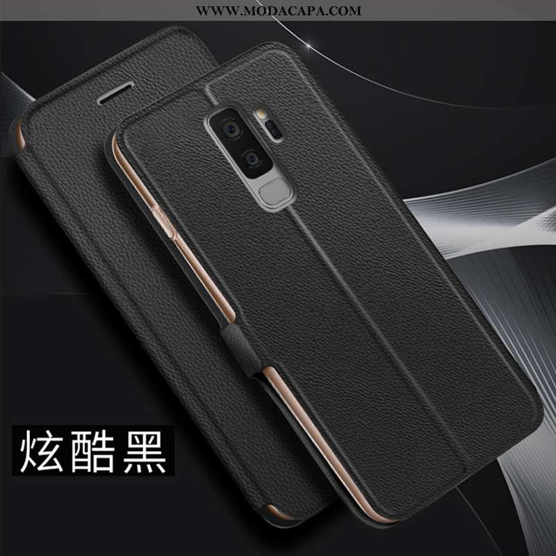 Capas Samsung Galaxy S9+ Couro Telemóvel Simples Protetoras Business Completa Baratos