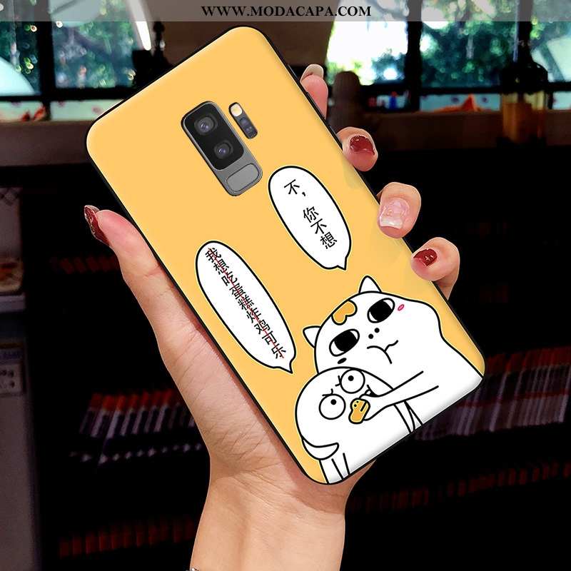 Capas Samsung Galaxy S9+ Soft Tampa Casal Amarelo Malha Cases Personalizada Baratas