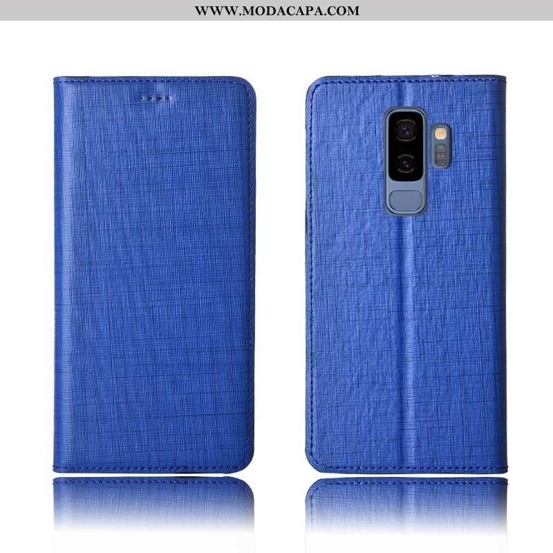 Capas Samsung Galaxy S9+ Couro Legitimo Telemóvel Cover Protetoras Dupla Cases Barato