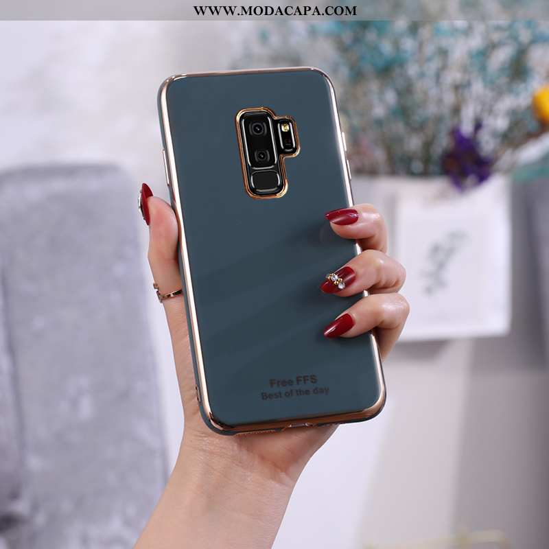 Capa Samsung Galaxy S9+ Slim Cinza Tampa Tendencia Antiqueda Telemóvel Vaca Baratos