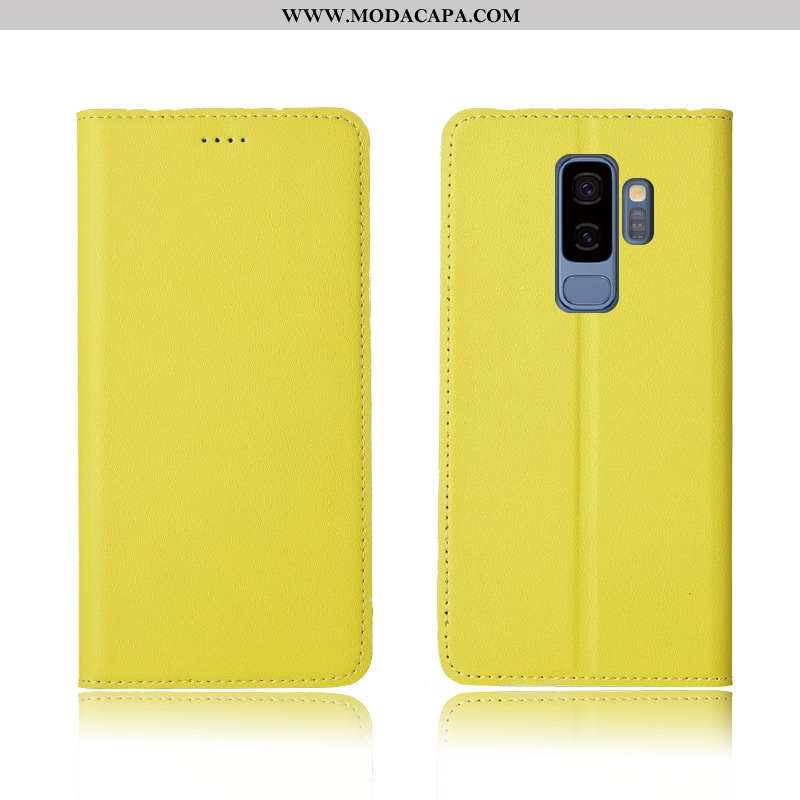 Capa Samsung Galaxy S9+ Couro Silicone Legitimo Soft Cases Antiqueda Protetoras Amarelo Comprar