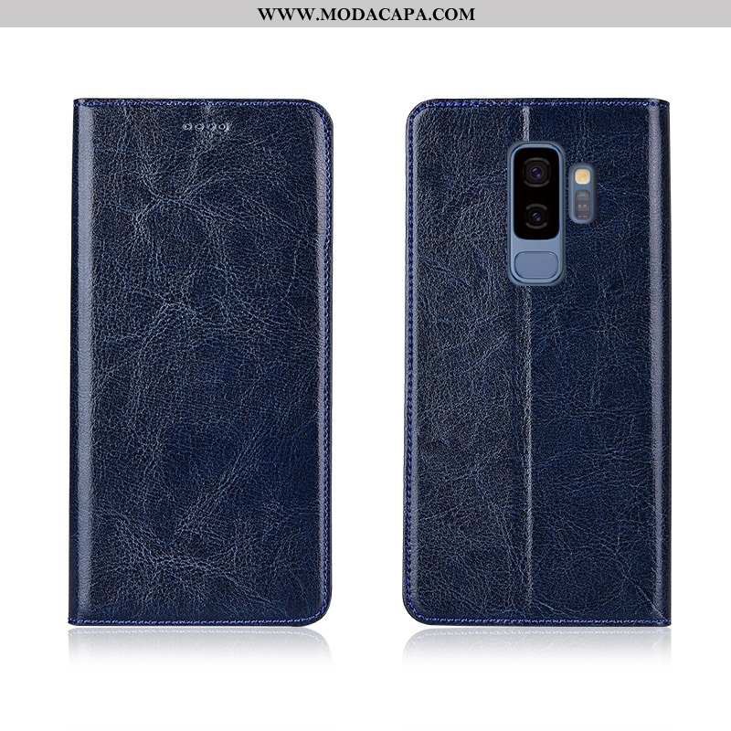 Capas Samsung Galaxy S9+ Couro Tigrada Protetoras Telemóvel Antiqueda Completa Cover Venda