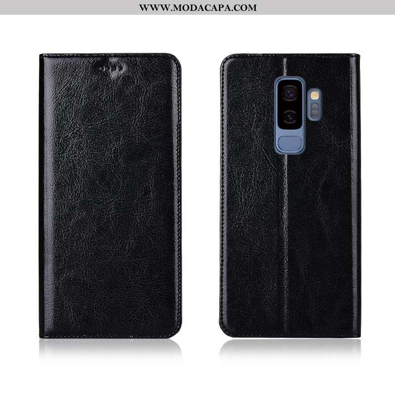 Capas Samsung Galaxy S9+ Couro Tigrada Protetoras Telemóvel Antiqueda Completa Cover Venda