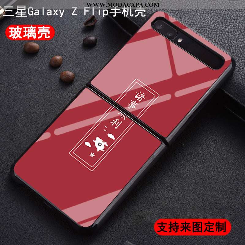 Capa Samsung Z Flip Tendencia Protetoras Vermelho Fold Cases Customizadas Antiqueda Online
