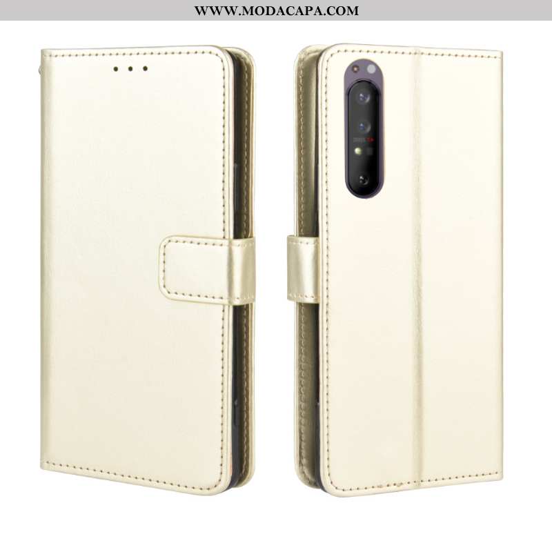 Capa Sony Xperia 1 Ii Protetoras Couro Preto Antiqueda Cases Capas Telemóvel Barato