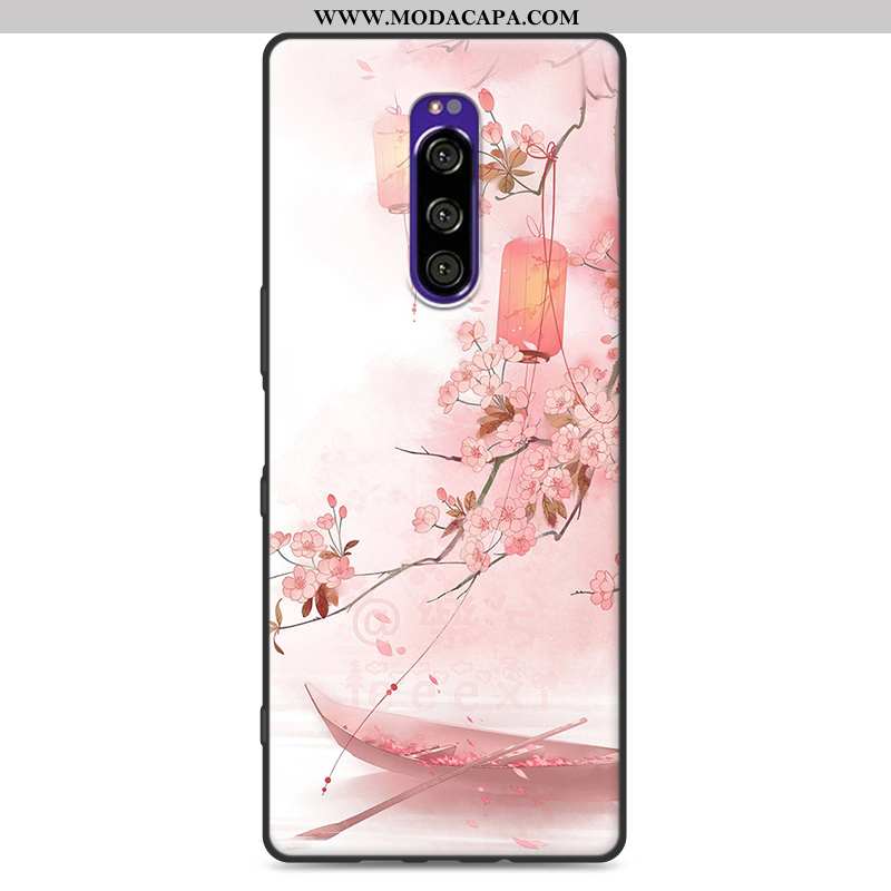 Capas Sony Xperia 1 Protetoras Fosco Cases Telemóvel Soft Rosa Venda