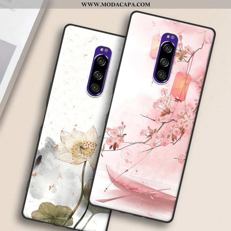 Capas Sony Xperia 1 Protetoras Fosco Cases Telemóvel Soft Rosa Venda